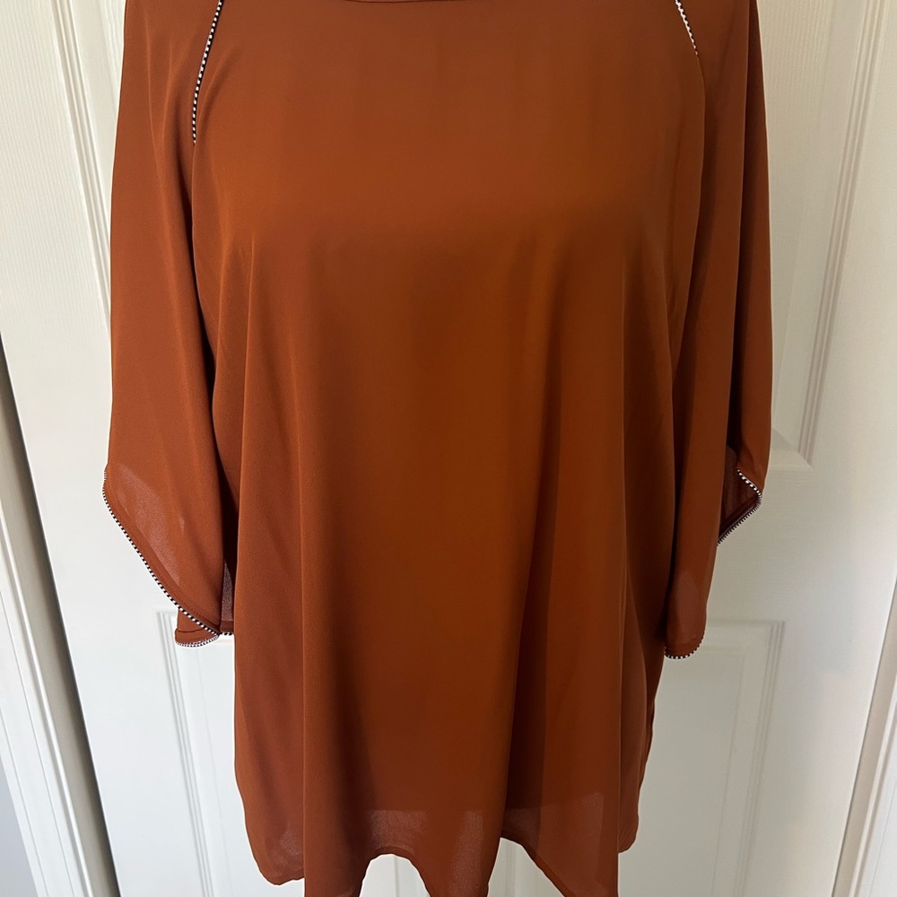 Worthington Orange Dolman Sleeve Tunic